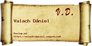 Valach Dániel névjegykártya